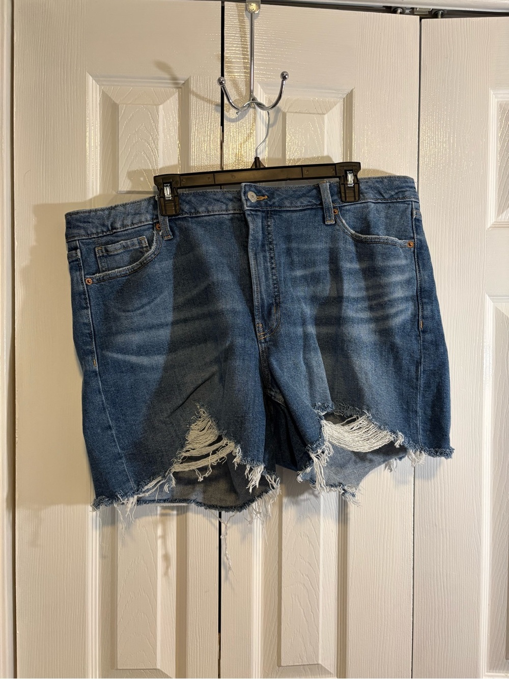 Old Navy Distressed Dark Blue Denim Cutoff Shorts